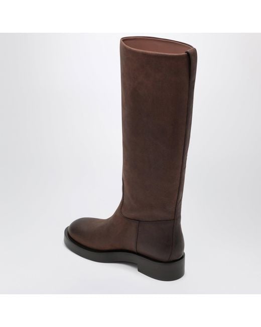 Paris Texas Brown Ebony Napa Leather Boots