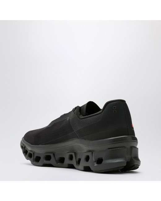 On Shoes Black Recycled Mesh Low-Top Sneakers for men