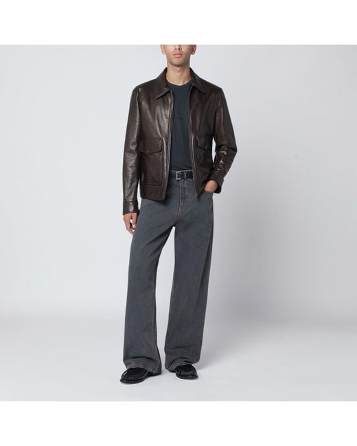 Saint Laurent Black Washed Cotton T-Shirt for men
