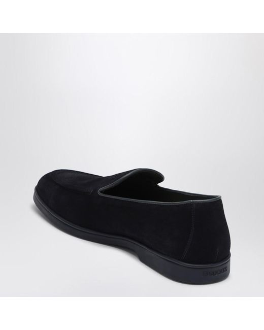 Doucal's Black Suede Moccasin for men