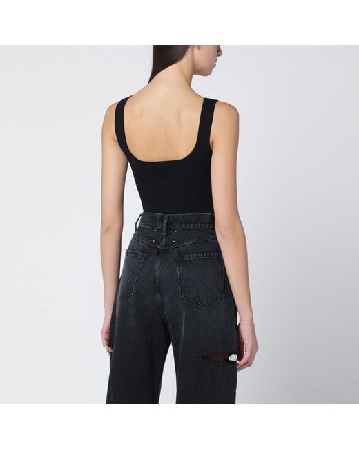 Entire studios Black Viscose Blend Top