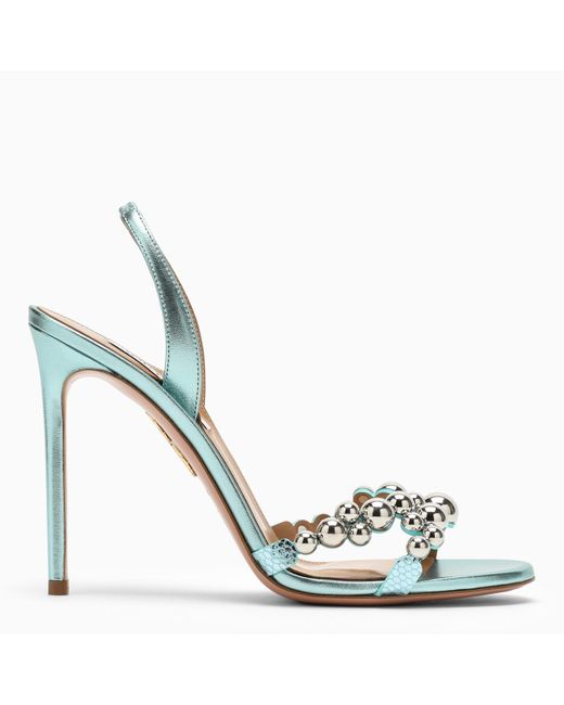 Aquazzura Aqua Bubbles Sandal 105 Sandal in Metallic Lyst