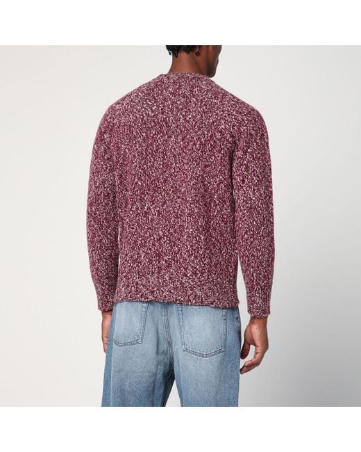 Drumohr Grape Coloured Pattern Wool Sweater