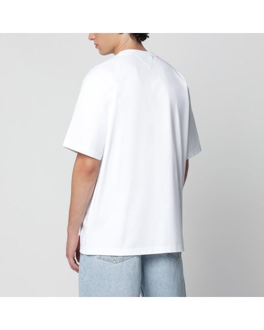 Bottega Veneta White Cotton Jersey T-Shirt for men