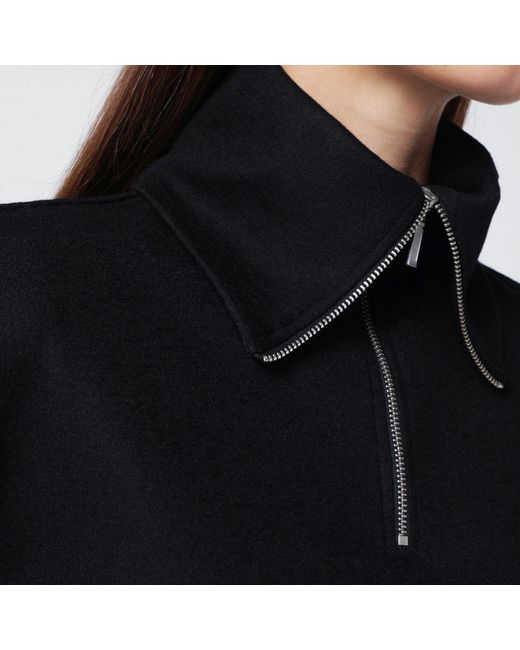 Entire studios Black Wool Zip-Collar Top