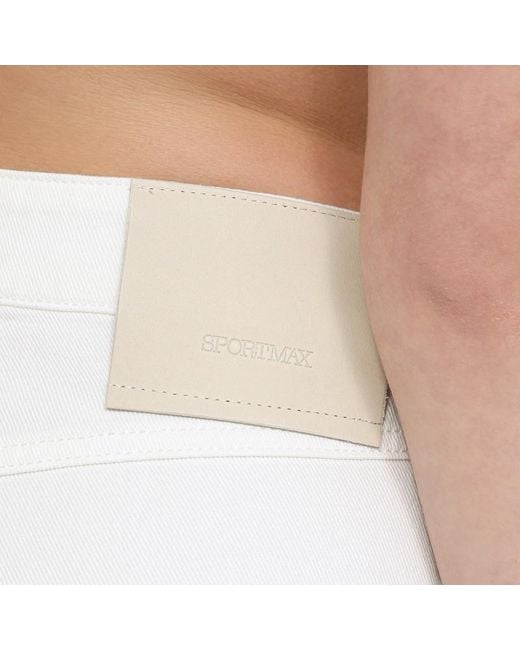 Jeans /beige in denim di Sportmax in White