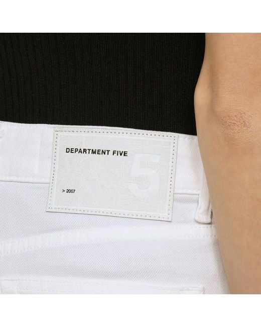 Pantalone ampio in denim di Department 5 in White