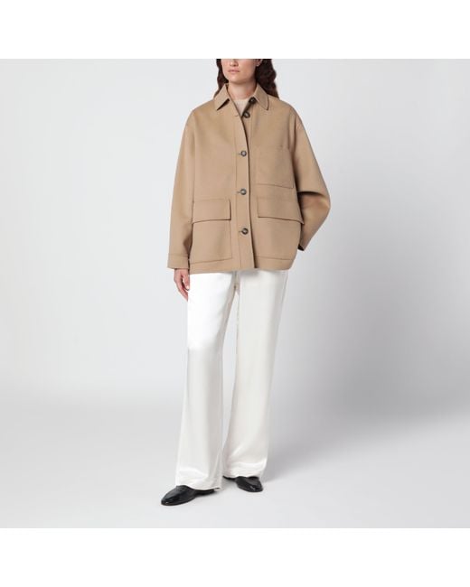 Weekend by Maxmara Natural Camel Wool Shirt Jacket