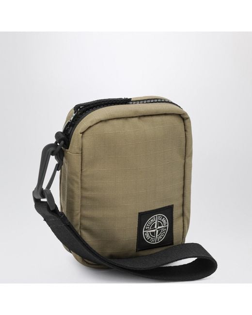 Stone Island Green Military Wrist Wallet With Logo Patch for men