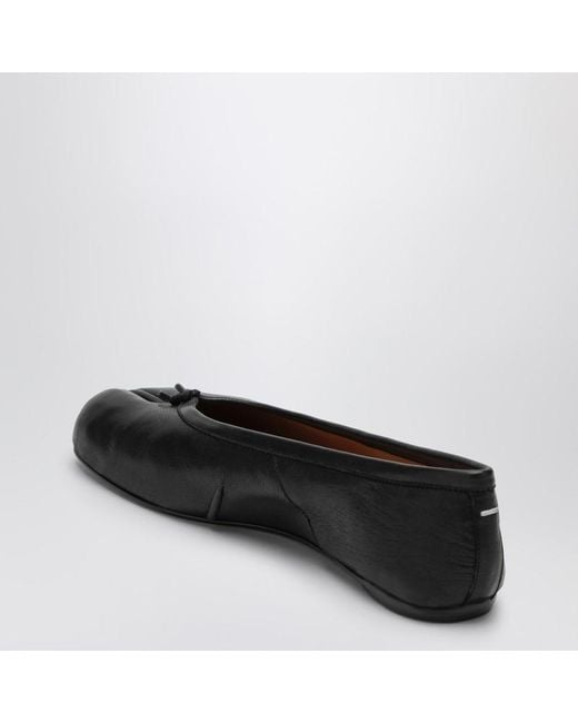 Ballerina tabi new nera in pelle di Maison Margiela in Black