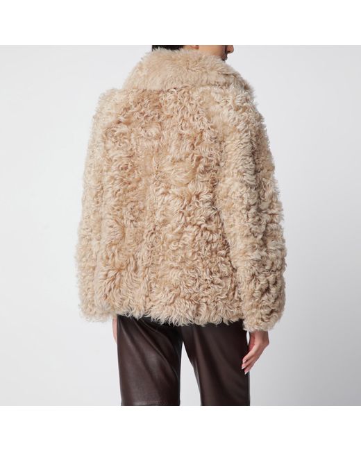 Blancha Natural Short Hazelnut Fur Jacket