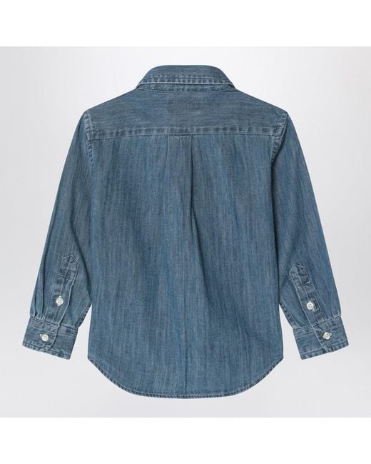 Polo Ralph Lauren Blue Denim Button-Down Shirt for men