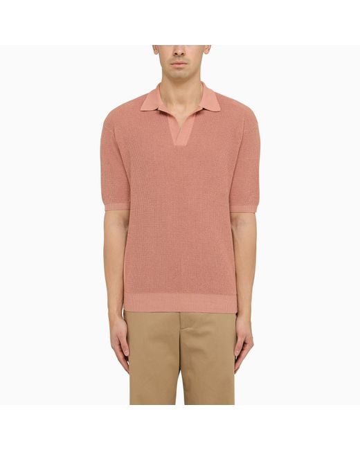 Roberto Collina Natural Linen And Cotton Polo Shirt for men