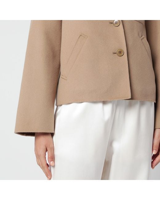 Weekend by Maxmara Natural Camel Wool Crop Jacket