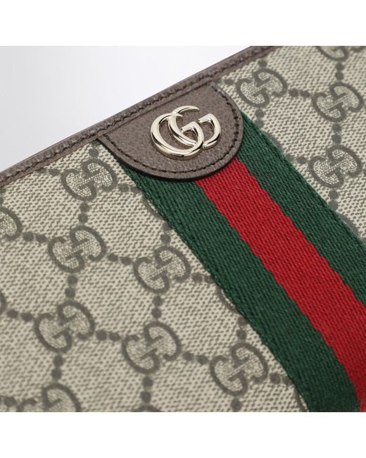 Gucci Gray Ophidia Zip-Around Wallet