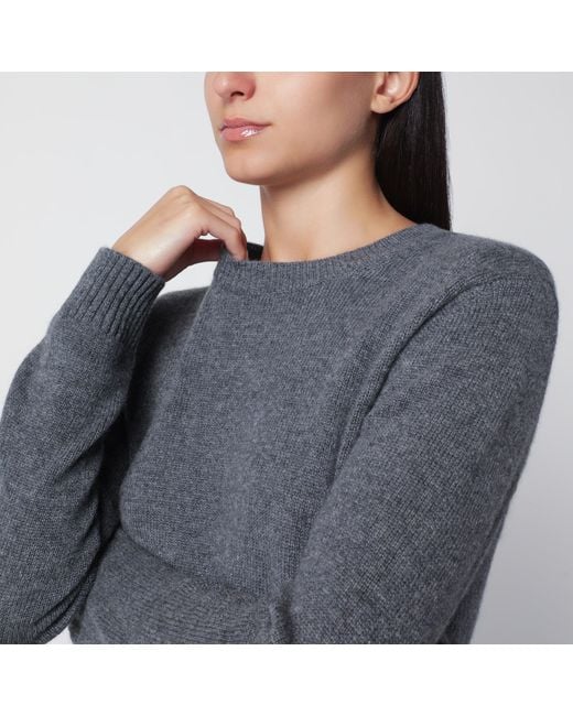 Lisa Yang Gray Mable Crew-Neck Sweater
