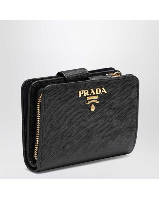 Prada Black Kleine Schwarze Brieftasche Mit Reißverschluss