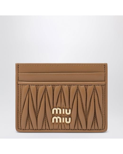 Miu Miu Brown Caramel Card Holder