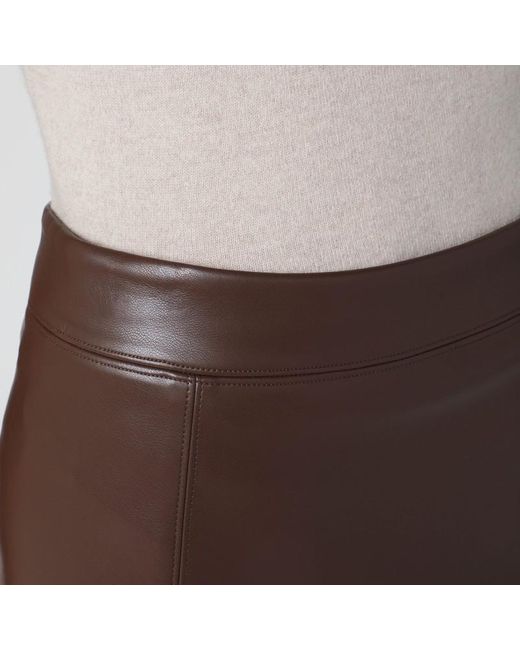 Gonna in tessuto spalmato di Max Mara in Brown