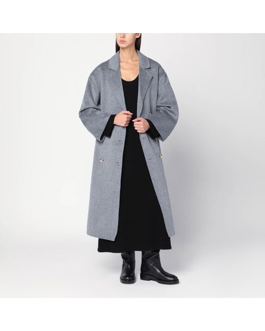 Loulou de Saison Blue Borneo Lds Melange Coat