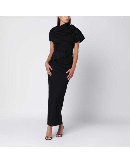 Entire studios Black Wool Midi Dress