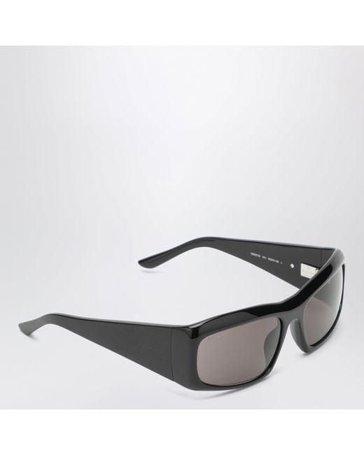 Gucci Gray Rectangular Acetate Sunglasses