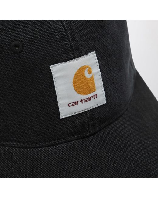 Carhartt Black Canvas Cap/Stone Washed for men
