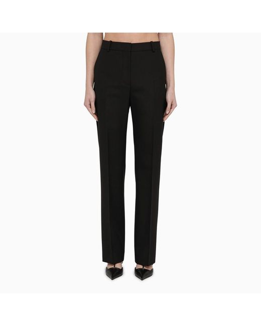 Pantalone regolare in misto viscosa di Calvin Klein in Black