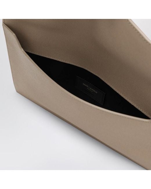 Pochette uptown cassandre beige di Saint Laurent in Natural