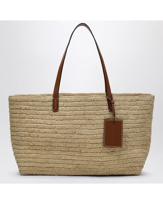 Manebí Metallic Raffia And Leather Shoulder Bag