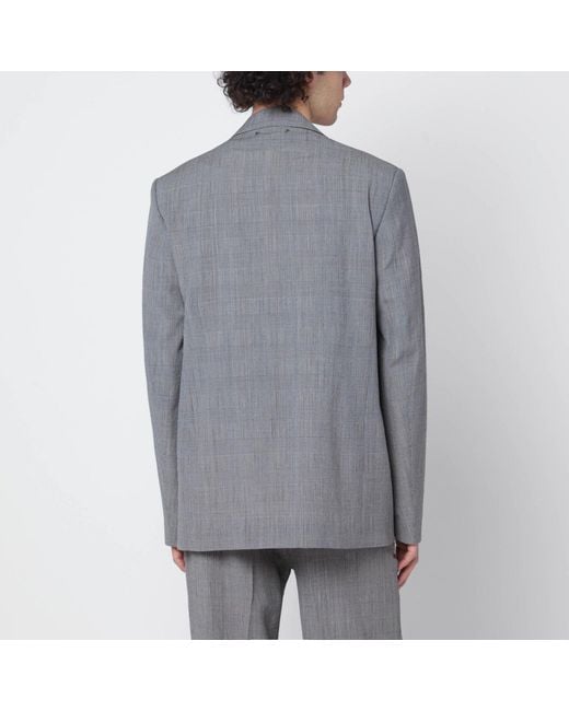 Golden Goose Deluxe Brand Gray Singlebreasted Prince Of Wales Jacket for men
