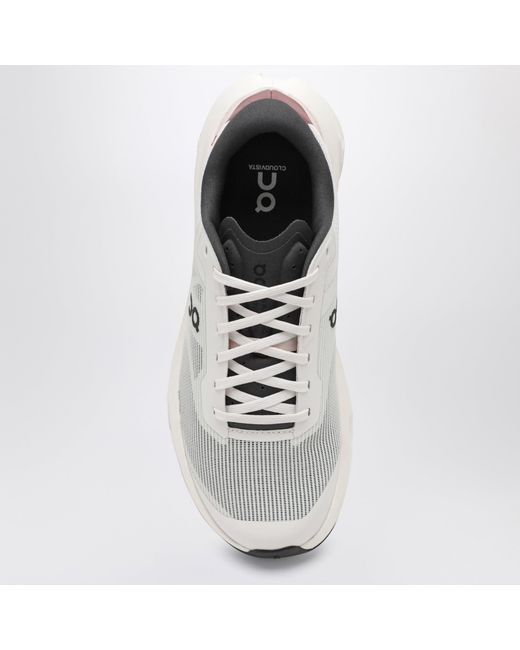 On Shoes White Cloudvista 3 Oyster/Barberry Polyester Shoes