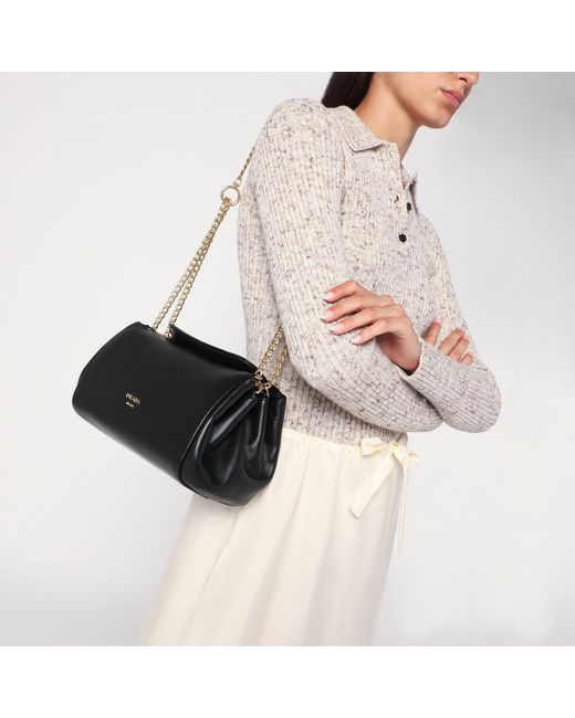 Prada Black Small Nappa Tumult Bag