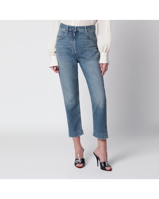Valentino Blue Medium Jeans With Vpatch Detail On The Back