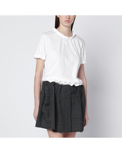 Prada White Cotton Jersey T-Shirt