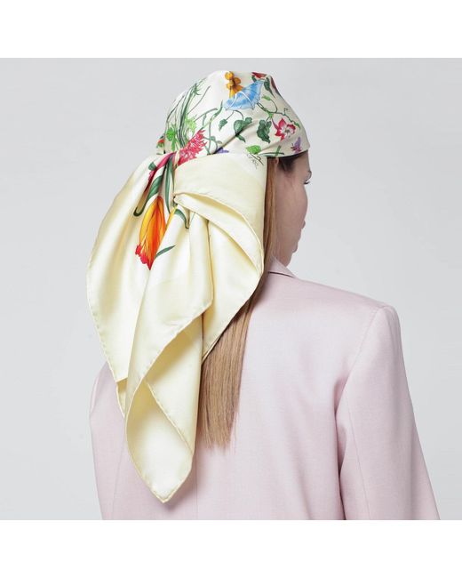 Gucci Multicolor Printed Silk Twill Scarf