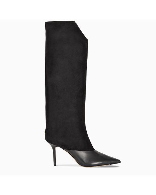 jimmy choo suede knee high boots