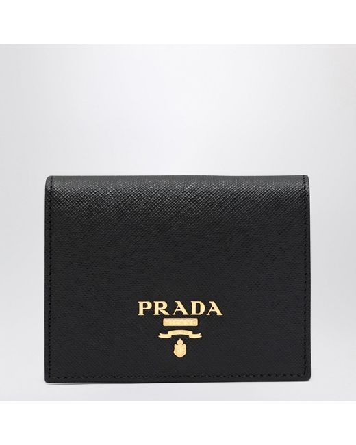 Prada Black Saffiano Leather Small Wallet