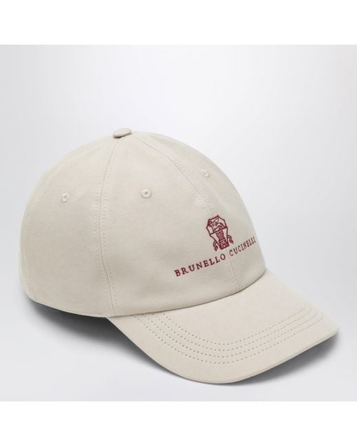 Brunello Cucinelli Natural Sand-Colored Baseball Cap for men