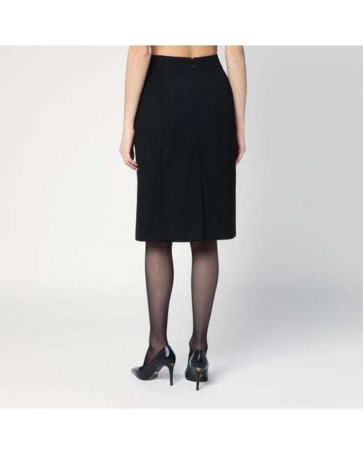 Balenciaga Black Hourglass Midi Skirt