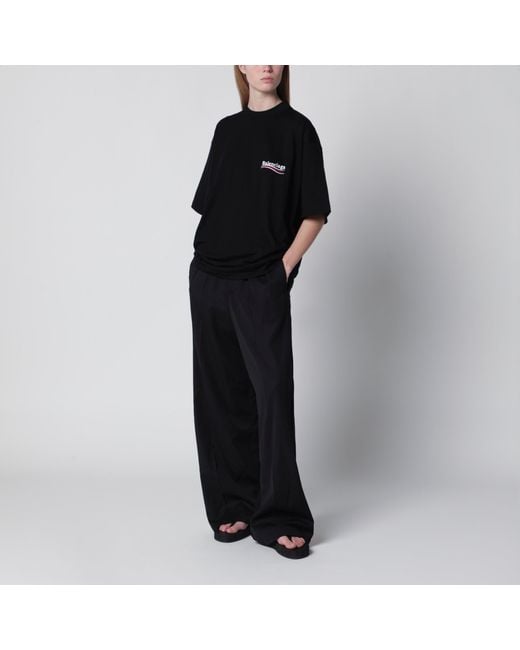 Balenciaga Black Palazzo Trousers With Elastic Waist