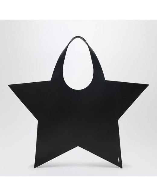 Coperni Black Star Leather Tote Bag