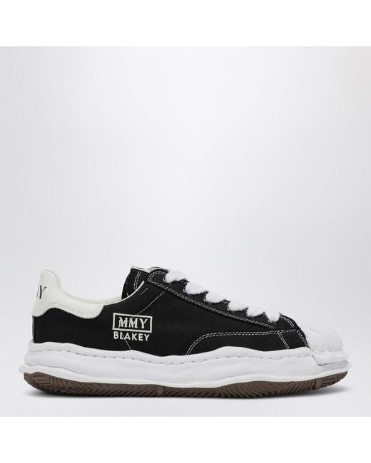Maison Mihara Yasuhiro Black Canvas Low-Top Logo Sneakers for men