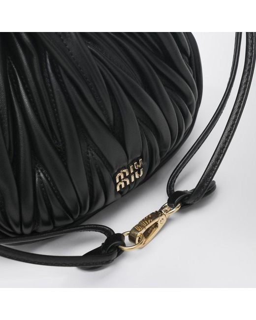 Pochette Noire En Nappa Matelassé Miu Miu en coloris Black
