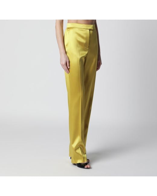 Valentino Yellow Avocado-Colored Trousers