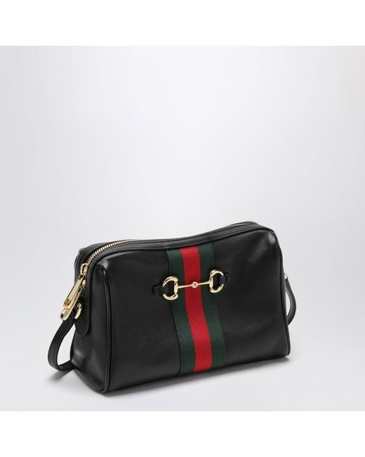 Camera Bag Horsebit Web Piccola Nera di Gucci in Black