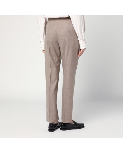 Max Mara Natural Dove Cashmere Trousers