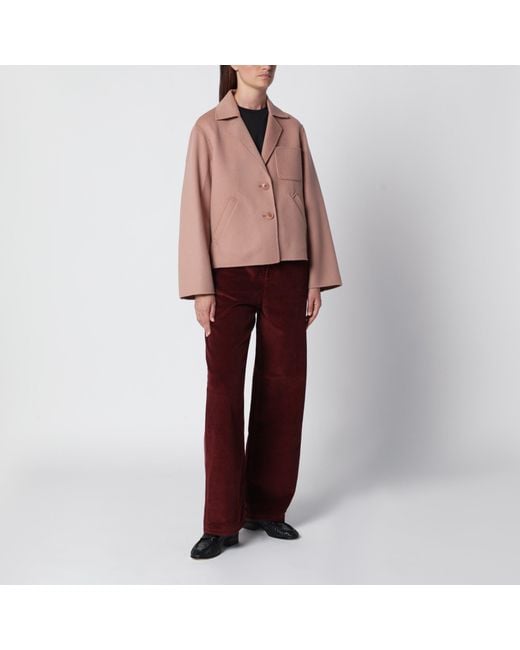 Weekend by Maxmara Red Cropped Wool Jacket
