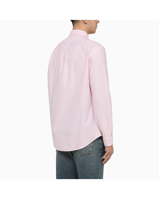 Polo Ralph Lauren Pink/white Striped Cotton Shirt for men