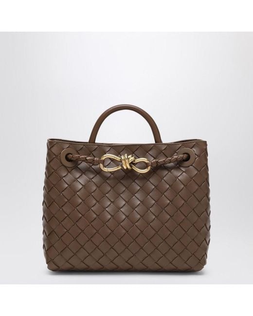 Borsa andiamo piccola color nocciola di Bottega Veneta in Brown